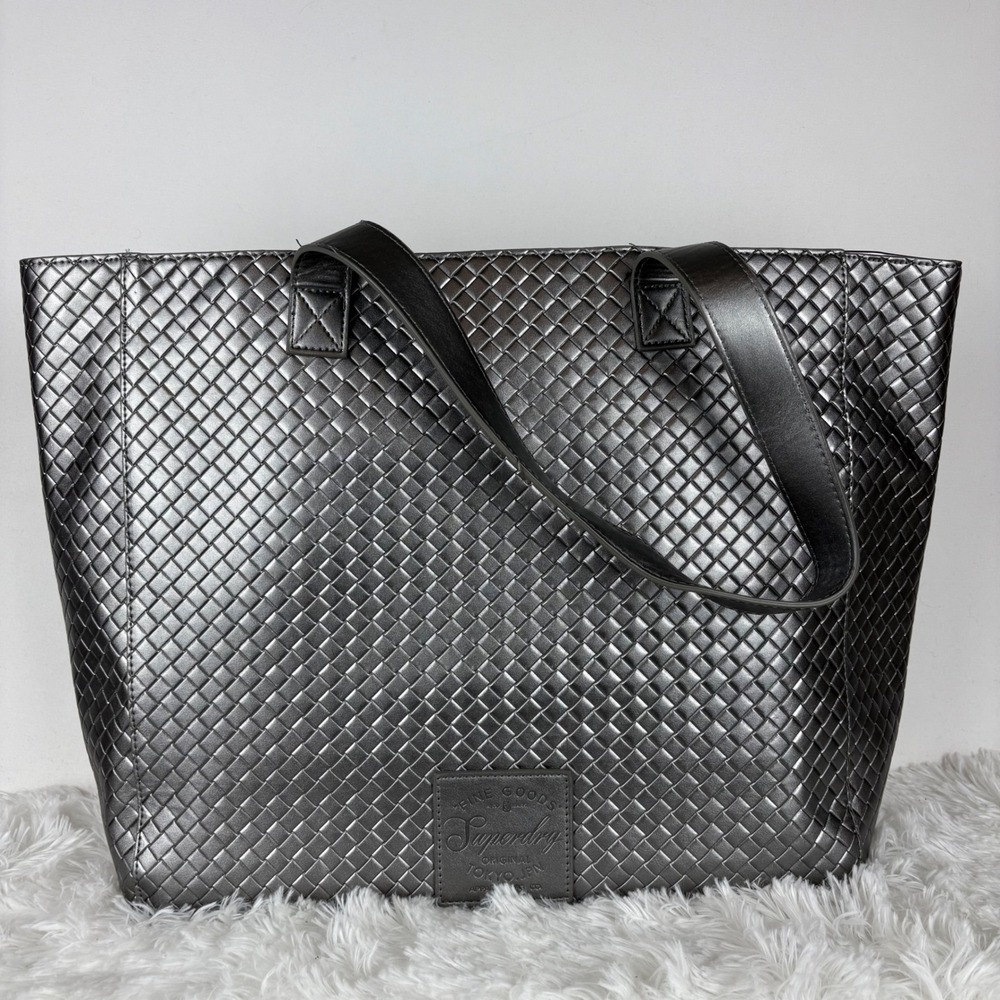 Superdry Tote Bag Metallic‎ Gunmetal - Picture 2 of 8